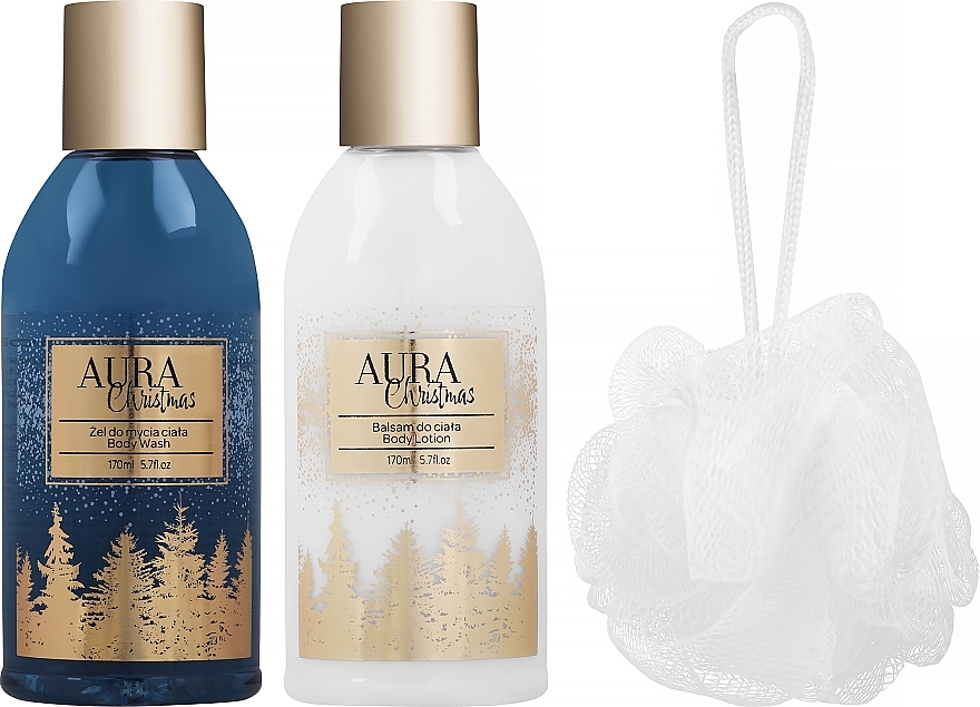 Christmas Set - Aura Cosmetics (b/wash/170ml + b/lot/170ml + sponge) — photo N1