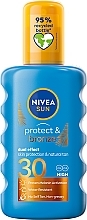Fragrances, Perfumes, Cosmetics Sunscreen Spray "Protection and Tan" SPF30 - NIVEA Sun Care