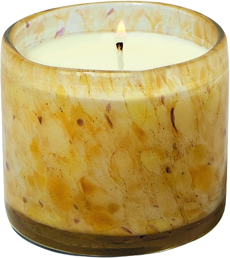 Scented Candle in Glass - Paddywax Luxe Hand Blown Bubble Glass Candle Golden Palo Santo — photo N1