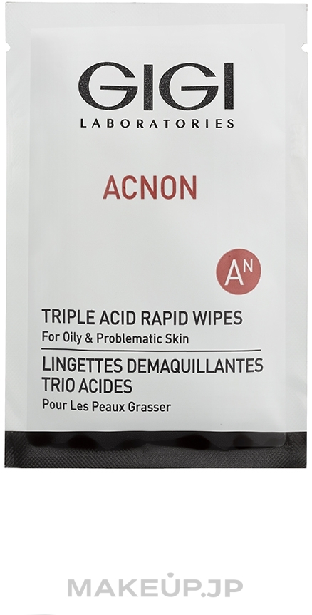 Facial Wet Wipes - Gigi Acnon Triple Acid Rapid Wipes — photo 30 szt.