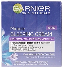 Fragrances, Perfumes, Cosmetics Night Face Cream - Garnier Skin Naturals Miracle Cream