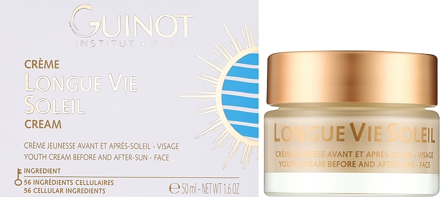 After Sun Cream - Guinot Longue Vie Soleil Youth Cream Before And After Sun Face — photo N2