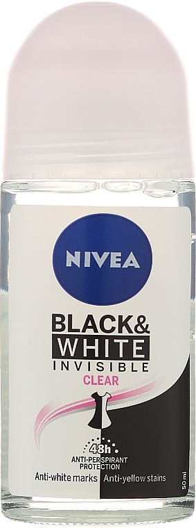 Roll-On Antiperspirant - NIVEA Invisible Black & White Clear  — photo N2