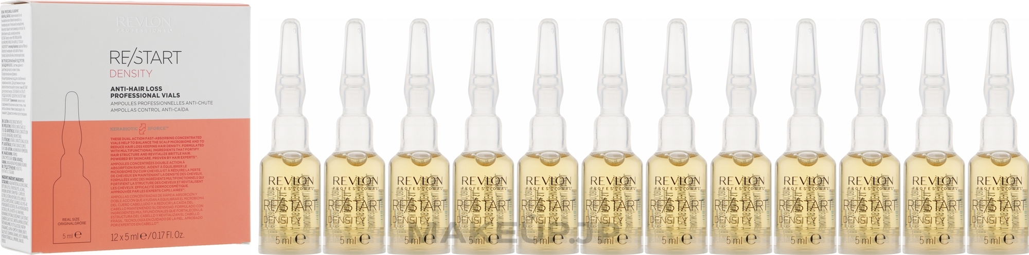 Anti Hair Loss Ampoules - Revlon Professional Restart Density Anti-Hairloss Professional Vials — photo 12 x 5 ml