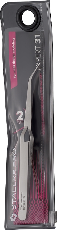 Reverse Tweezers for Nail Modeling, TE-31/2 - Staleks Pro Expert 31 Type 2 — photo N2