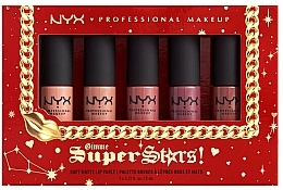 Fragrances, Perfumes, Cosmetics Set - NYX Professional Gimme Super Stars Soft Matte Lip Cream Vault (lip gloss/5x8ml) 