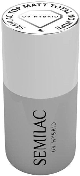 Matte No Wipe Top Coat - Semilac Top Mat Total No Wipe Semilac — photo N2