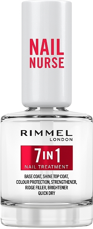 7-in-1 Nail Polish Base and Top Coat - Rimmel Nail Nurse 7 in 1 Nail Treatment — photo N4