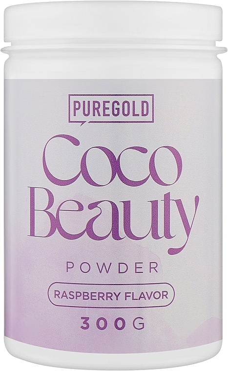 Collagen Drink, raspberry - PureGold CocoBeauty Powder — photo N1