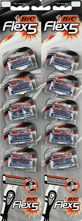 Men Razor "Flex 5", 10 pcs - Bic — photo N2