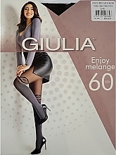 Tights "Enjoy Melange. Model 3" 60 Den, dark grey melange - Giulia — photo N3