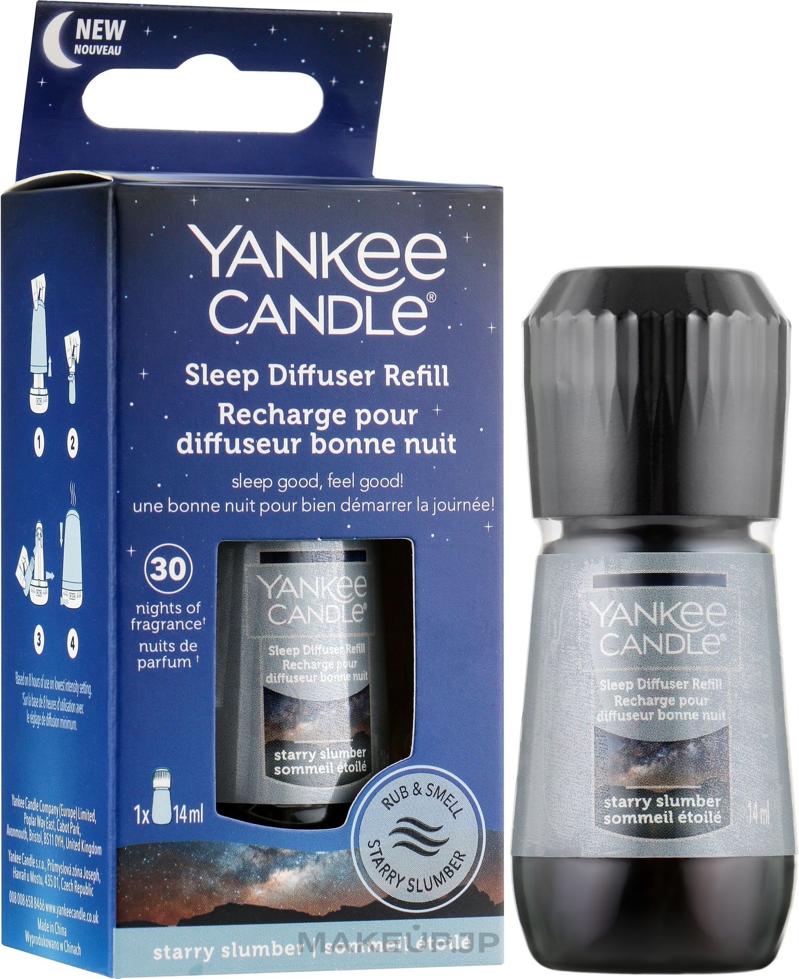 Sleep Diffuser, refill - Yankee Candle Sleep Diffuser Starry Night Refill Starry Slumber — photo 14 ml