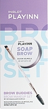 Set - Inglot Playinn Brow Buddies Brow Makeup Set (soap/brow/30ml + brush) — photo N1