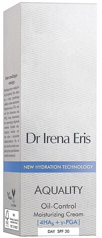 Moisturizing and Mattifying Face Cream - Dr Irena Eris Authority Oil-Control Moisturizing Cream SPF 30 Matte Formula — photo N2