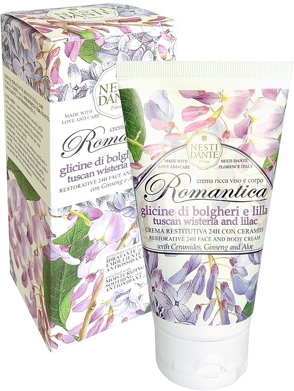 Face and Body Cream "Tuscan Wisteria and Lilac" - Nesti Dante Romantica Tuscan Wisteria And Lilac — photo N3