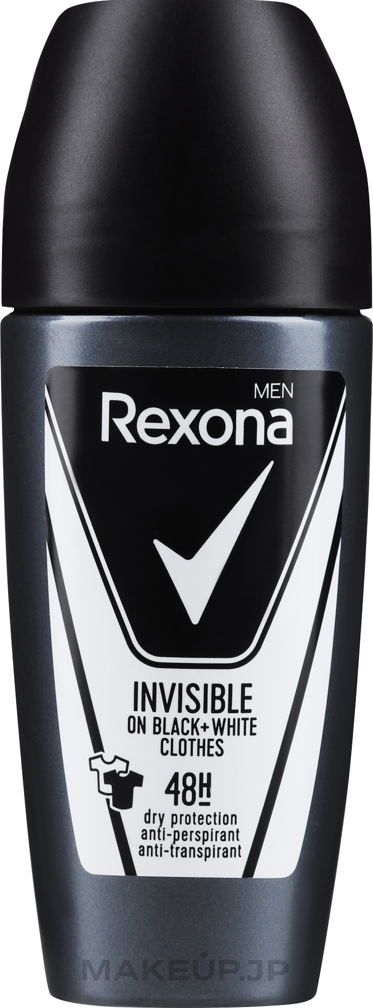 Roll-on Deodorant "For Black & White" - Rexona Men Invisible Black + White Antiperspirant Roll — photo 50 ml