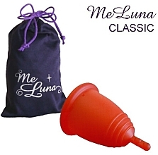 Menstrual Cup with Stem, size M, red - MeLuna Classic Menstrual Cup — photo N2