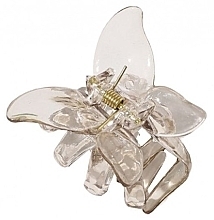 Butterfly Hair Clip, transparent brown - Ecarla — photo N1