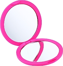 Fragrances, Perfumes, Cosmetics Compact Round Mirror 85543, neon pink - Top Choice Colours Mirror