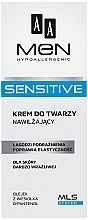 Fragrances, Perfumes, Cosmetics Moisturizing Face Cream - AA Men Sensitive Face Cream