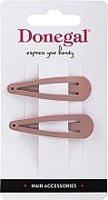 Fragrances, Perfumes, Cosmetics Hair Clips, 2 pcs, light brown - Donegal