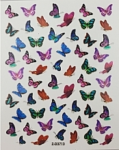 Fragrances, Perfumes, Cosmetics Self-adhesive Nail Stickers "Colored Butterflies", 0123 - Deni Carte