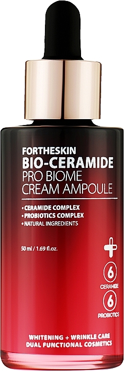 Face Cream Serum with Ceramides - Fortheskin Bio-Ceramide Pro Biome Cream Ampoule — photo N1