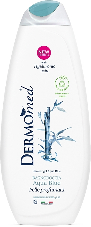 Sea Water Shower Gel - Dermomed Shower Gel Aqua Blue with Hyaluronic Acid — photo N1