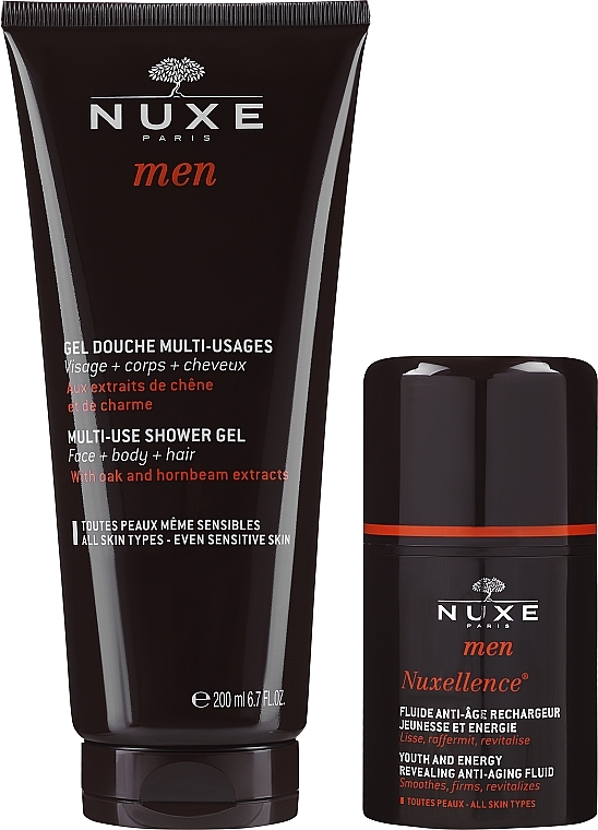 Set - Nuxe Men Nuxellence (f/fluid/50ml + sh/gel/200ml) — photo N1