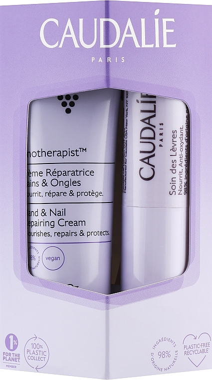 Set - Caudalie Vinotherapist Lip & Hand Duo (h/cr/30ml + lip/cond/4.5g) — photo N8