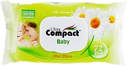 Baby Wet Wipes "Chamomile", with valve - Ultra Compact Baby Wipes Camomile — photo N1