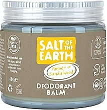 Natural Deodorant Balm - Salt Of The Earth Amber & Sandalwood Natural Deodorant Balm — photo N1