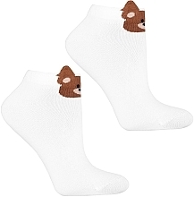 Fragrances, Perfumes, Cosmetics Women Short Socks CSD170-154, white - Moraj