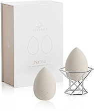 Fragrances, Perfumes, Cosmetics Makeup Sponge Set + Stand - Sefiros Nasha set