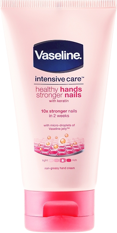 Hand and Nail Cream - Vaseline Intensive Care Healthy Hands & Nails Keratin Cream — photo N7