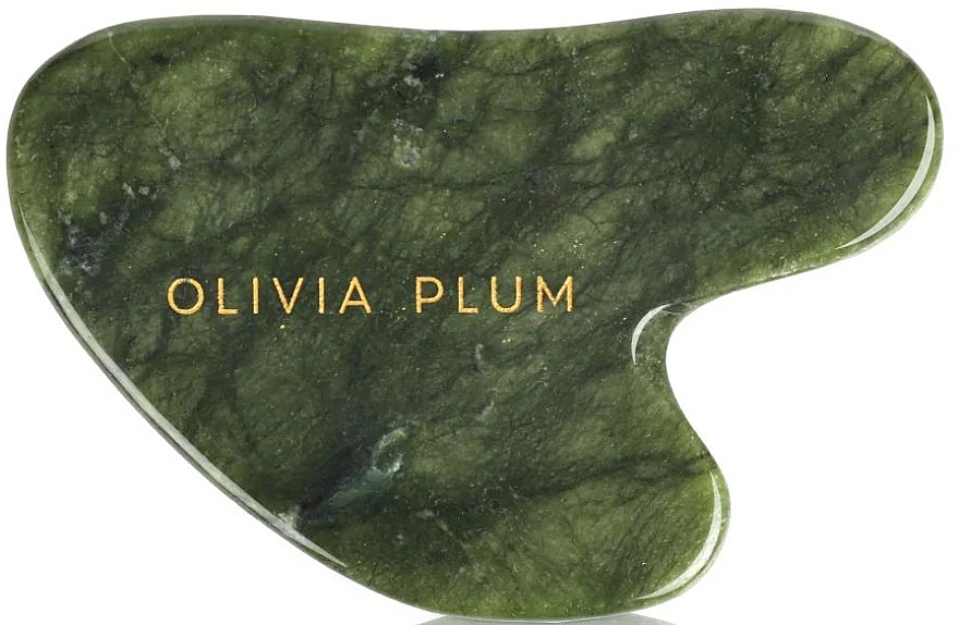 Gua-Sha Scraper, green - Olivia Plum Contour Gua Sha — photo N1