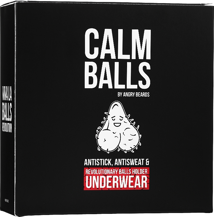 Set - Angry Beards Calm Balls (b/cr/150 ml + deo/150ml + boxers XXL/1pc) — photo N1