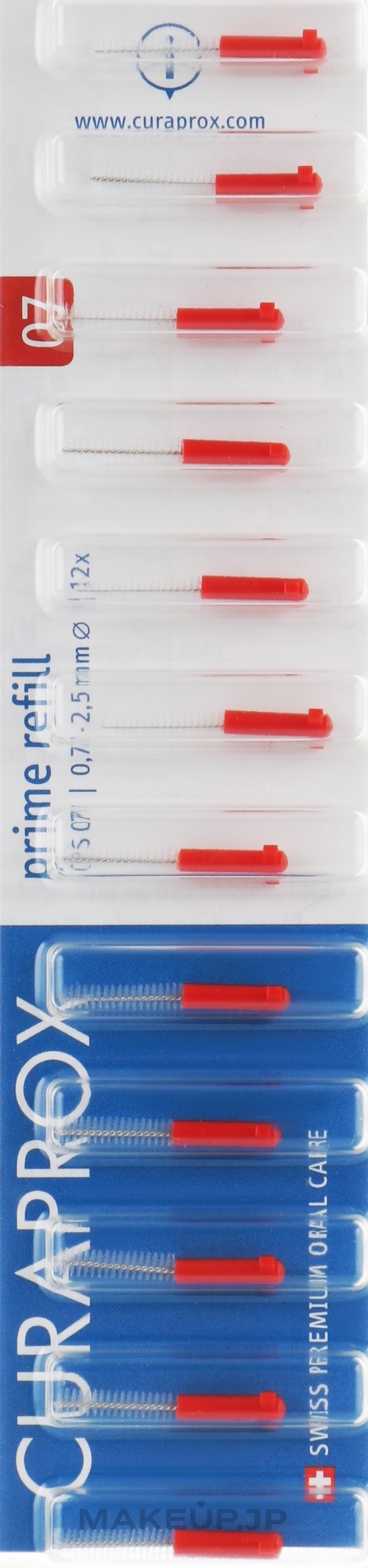 Brush Set "Prime Refill" without holder, 0.7 mm, CPS 07 - Curaprox — photo 8 szt.
