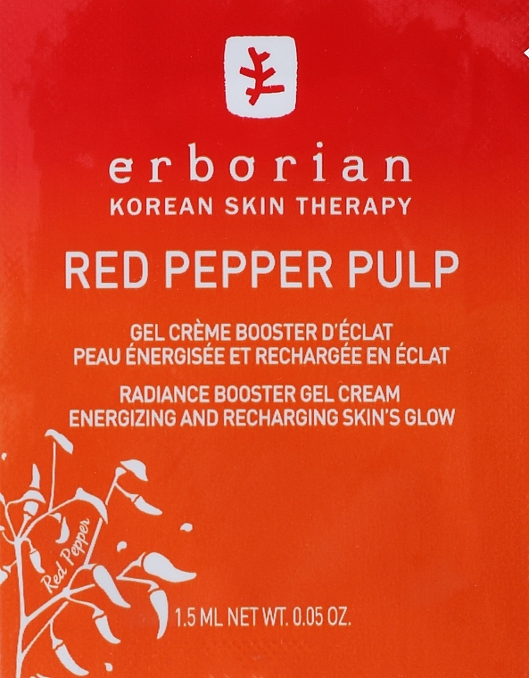 GIFT! Face Gel Cream - Erborian Red Pepper Pulp (sample) — photo N2