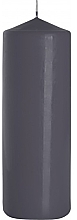 Fragrances, Perfumes, Cosmetics Cylindrical Candle 80x200 mm, grey - Bispol