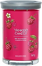 Scented Candle on Stand 'Red Raspberry', 2 wicks - Yankee Candle Red Raspberry Tumbler — photo N5