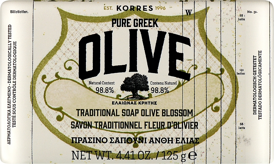 Traditional Olive Blossom Soap - Korres Pure Greek Olive Green Soap Olive Blossom — photo N1