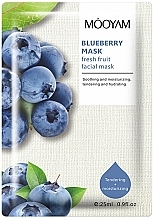 Fragrances, Perfumes, Cosmetics Toning Mask with Blueberry Extract - Mooyam Blueberry Fresh Fruit Facial Mask