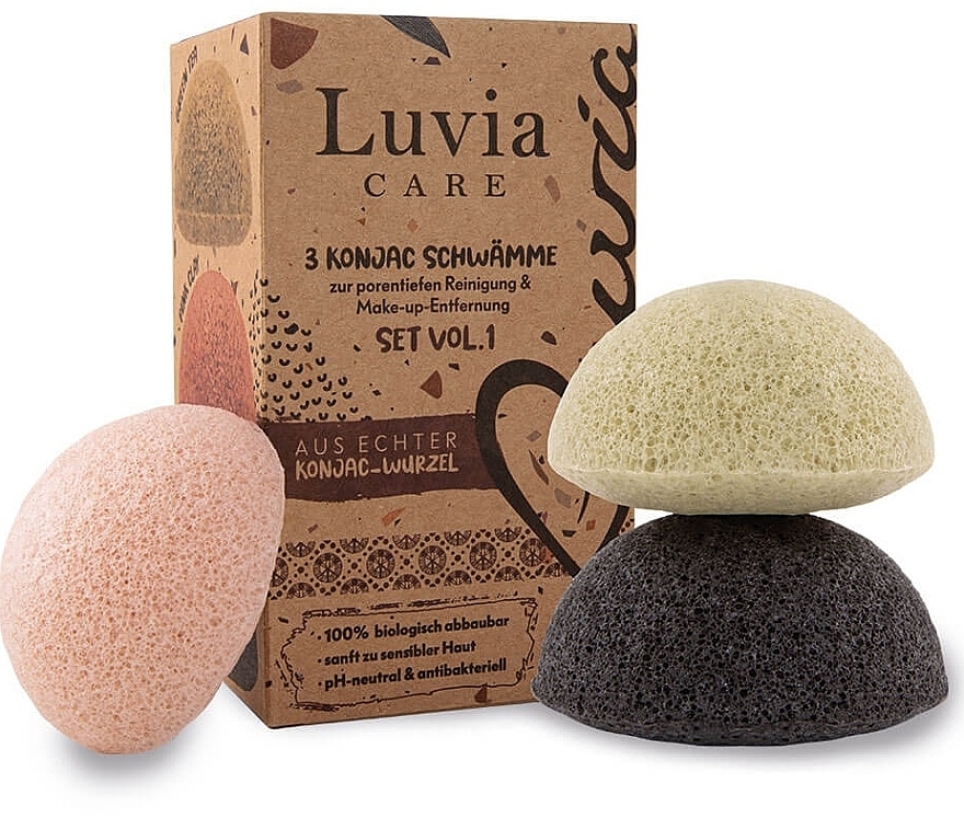 Konjac Sponge Set - Luvia Cosmetics Konjac Sponge Set Vol. 1 — photo N1