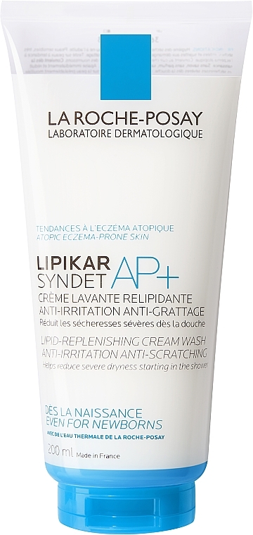 Lipid-Replenishing Cleansing Cream Gel for Face and Body - La Roche-Posay Lipikar Syndet AP+ Cleansing Body Cream-Gel Anti-Irritation — photo N1