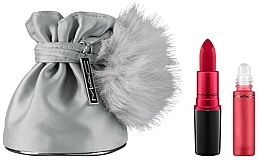 Fragrances, Perfumes, Cosmetics Set - M.A.C Snow Ball Shadescents Ruby Woo Kit (lipstick/3g + edp/6ml + bag)