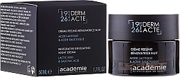Fragrances, Perfumes, Cosmetics Night Restorative Exfoliating Cream - Academie Peeling Renovatrice Nuit Acide Lactique & Acide Salicylique