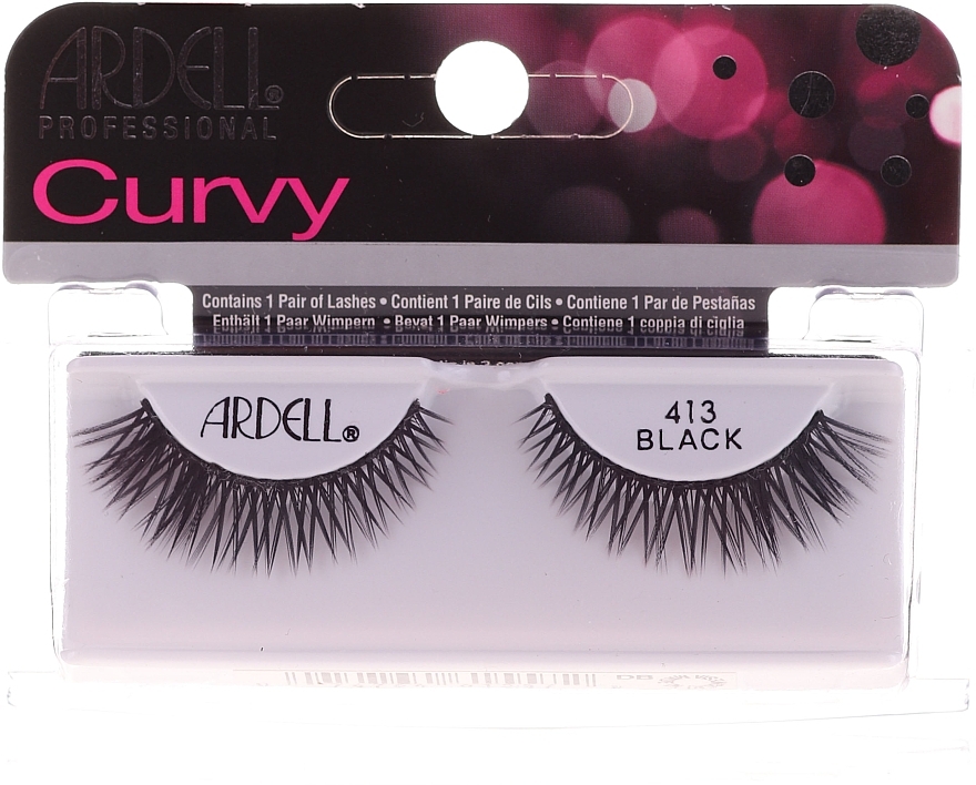 False Lashes - Ardell Curvy Lash Black 413 — photo N1