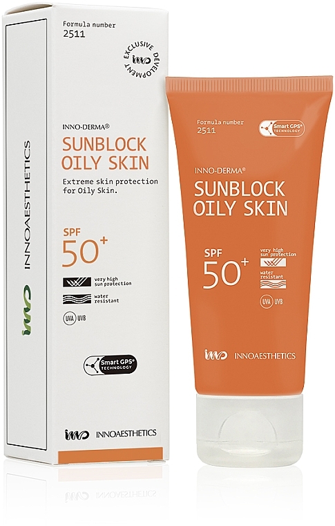 Sun Cream - Innoaesthetics Inno-Derma Sunblock UVP 50+ Oily Skin — photo N4