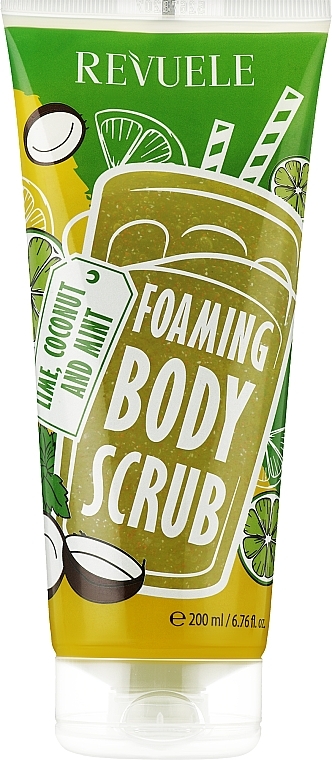 Lime, Coconut & Mint Body Scrub - Revuele Foaming Body Scrub Lime, Coconut and Mint — photo N1